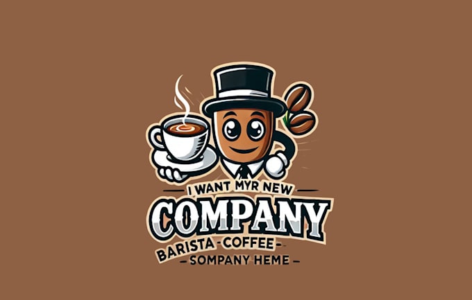 make your barista coffee mascot logo  in one day