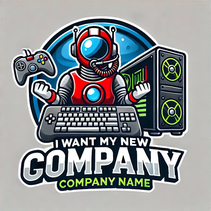 do wonderful gaming computer mascot logo design