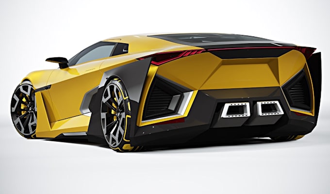 warp 3d sport game vehicle exterior and interior, racing car,sport car aerospace