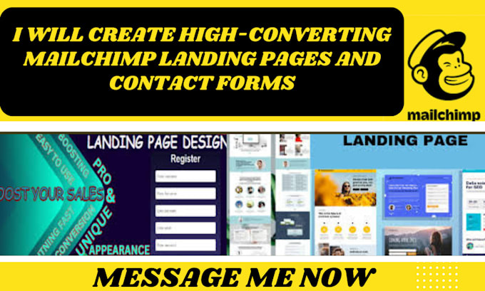 create high converting mailchimp landing pages and contact forms