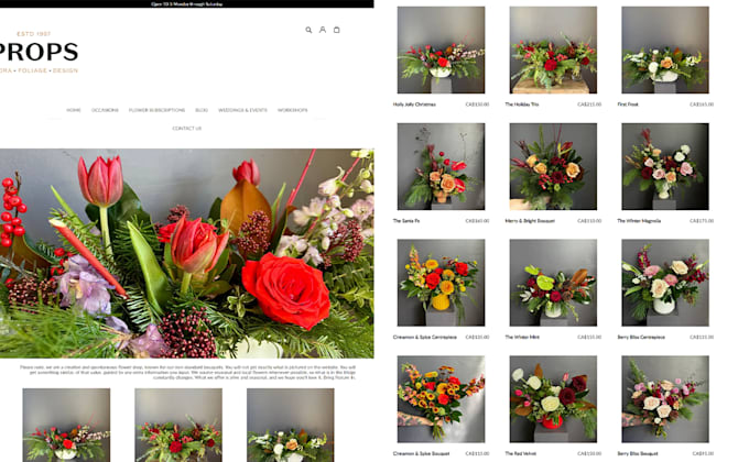 design a stunning flower website shopify store bouquet florist garden