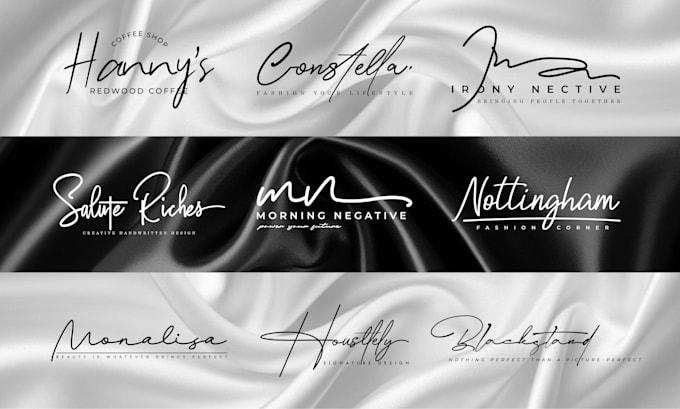 design a signature, script, calligraphy, cursive, handwritten logo