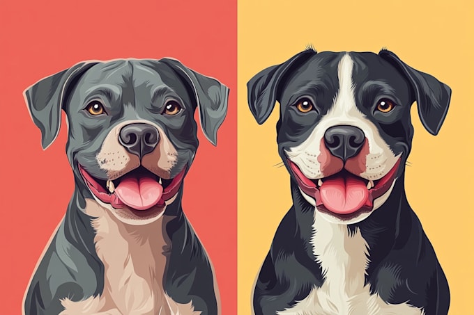 draw illustration pet portrait vector art