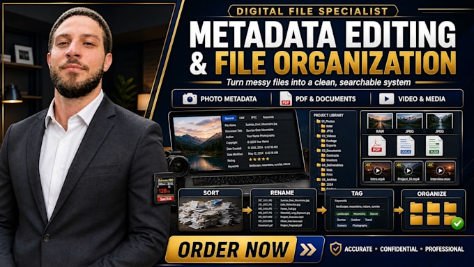do expert metadata editing, bulk data fixing, photo, video, audio file editing