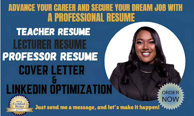 write professional teacher, professor, lecturer resume