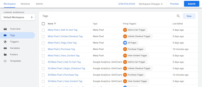 fix or setup meta pixel, conversion API, ads conversion tracking via GTM