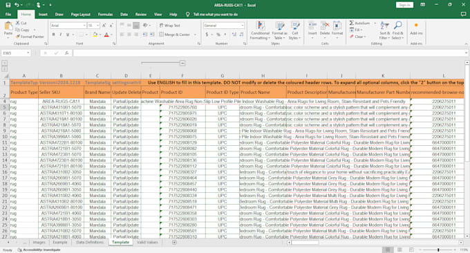 add products to amazon and fix suppressed listings, amazon va