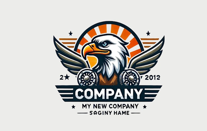 design flying eagle mascot logo with free revisions and vector file