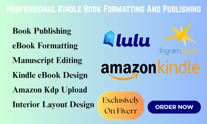 format, edit, publish, upload kindle book, ebook, manuscript amazon kdp journal