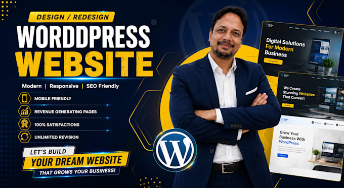 create responsive wordpress website design, redesign, ecommerce design in 24 hrs