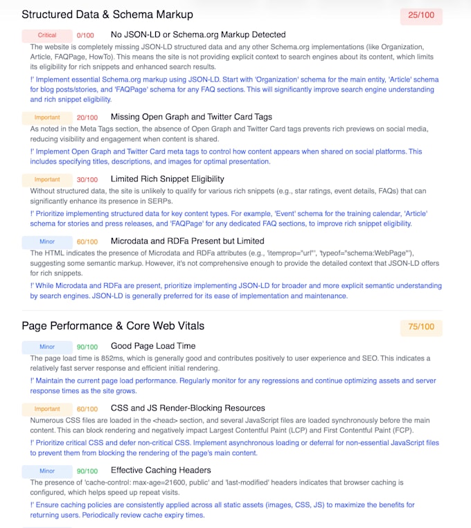 conduct a comprehensive SEO and cro audit and send you the 15 page pdf