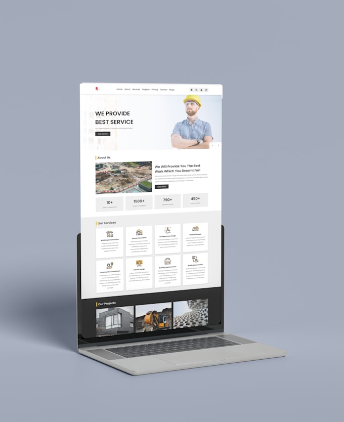 build modern and responsive websites with reactjs or nextjs