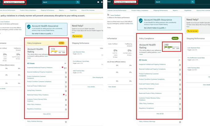 fix amazon listing errors, suppressed listings and variations