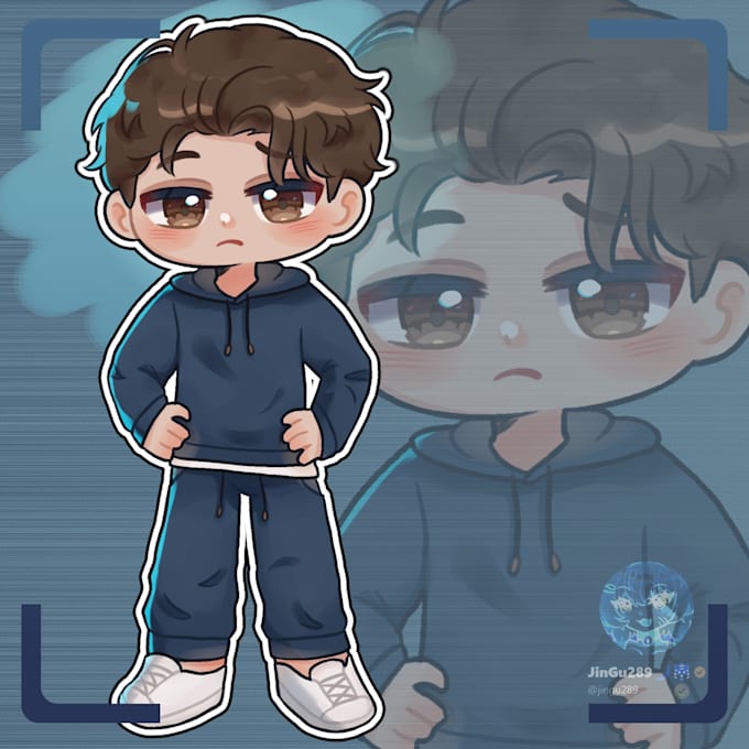 draw chibi full body custom pose
