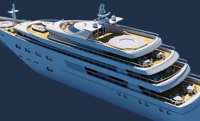 do 3d yacht model, 3d ship design, 3d boat animation for 3d printing