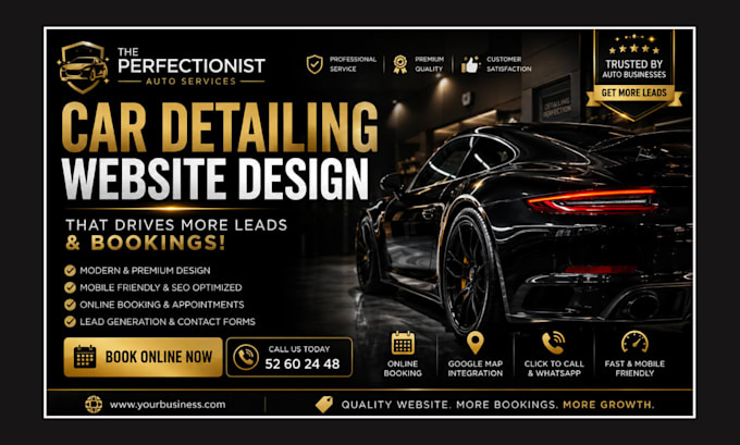 car detailing website auto detailing website car repair website car wash leads