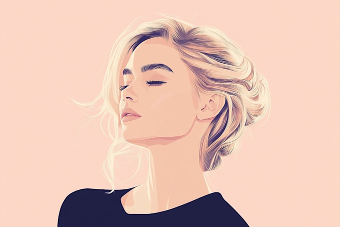 draw flat minimalist vector portrait from your photo