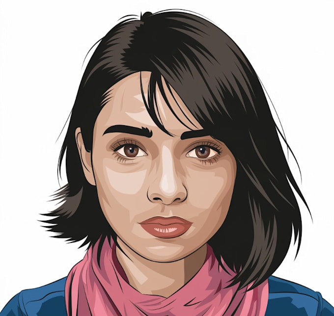 draw realistic face vector portrait of you
