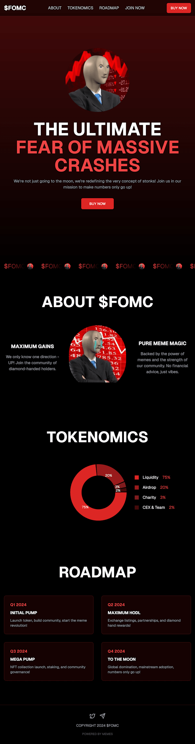 Maak crypto website, meme coin website