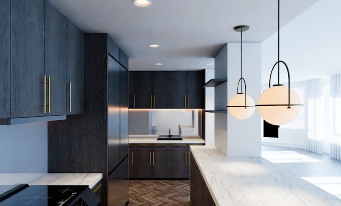 do interior millwork design and 3d rendering