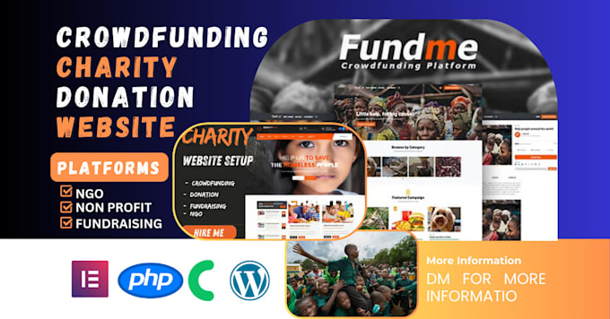 build crowdfunding, charity, donation, ngo, non profit website