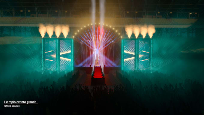 3d render of a stage, show, festival, conference