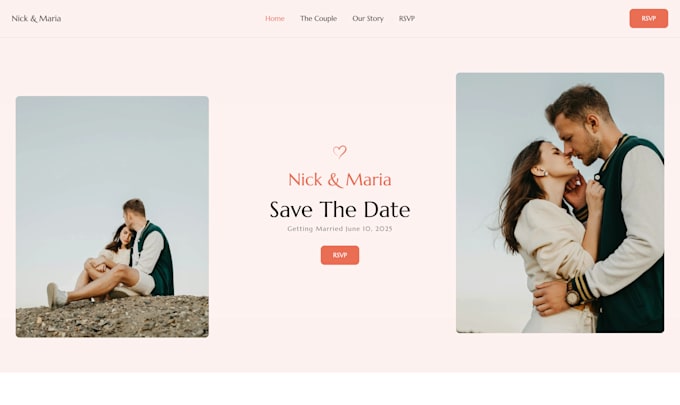 create a memorable wedding website with rsvp