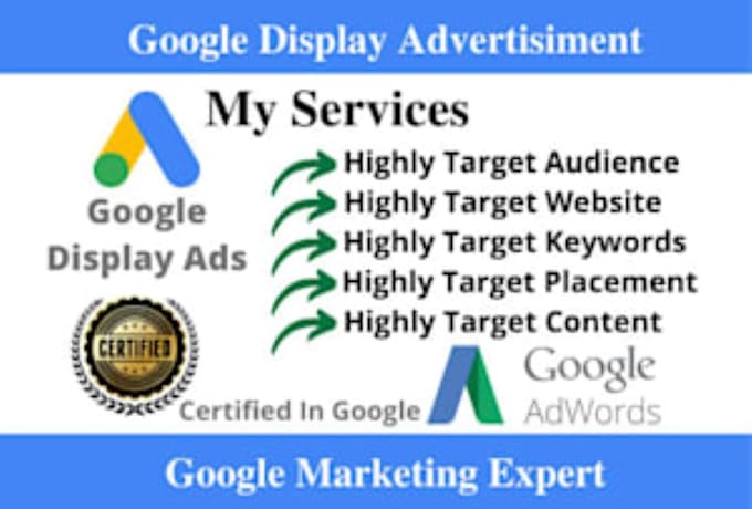 create and optimize high quality display ads campaign ,retargeting , remarketing
