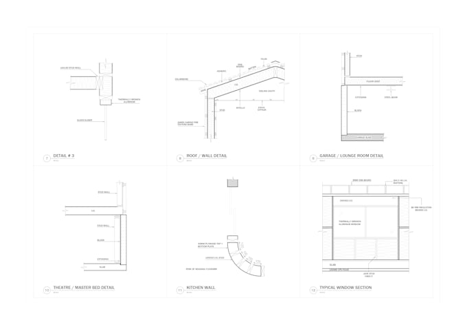 draft architect timber house plans, joinery, and section per australian standard