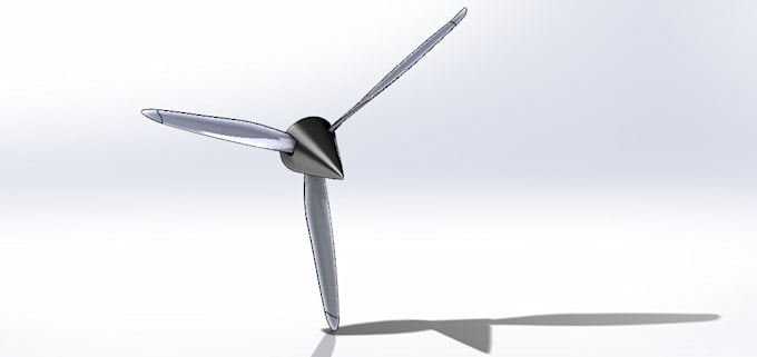 do professional 3d model of an aircraft propeller blade