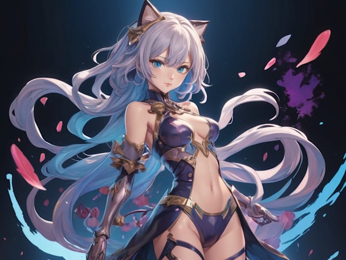 draw anime and game style characters art