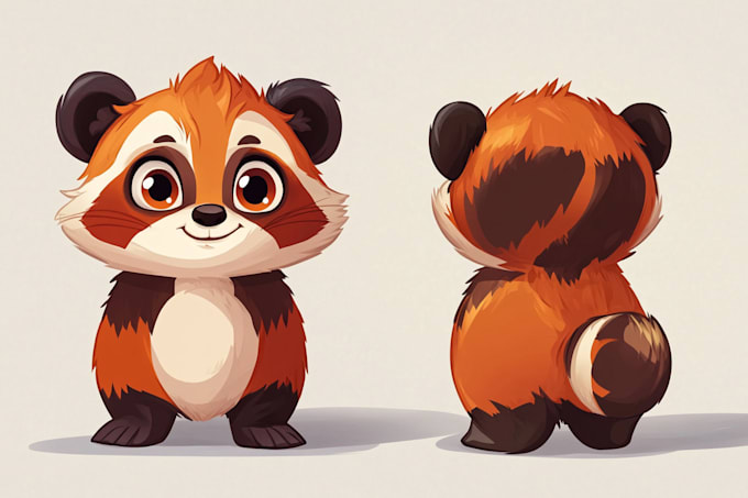 draw cute cartoon animal character