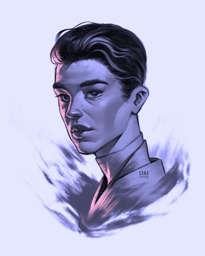 draw unique digital portraits commission from photo