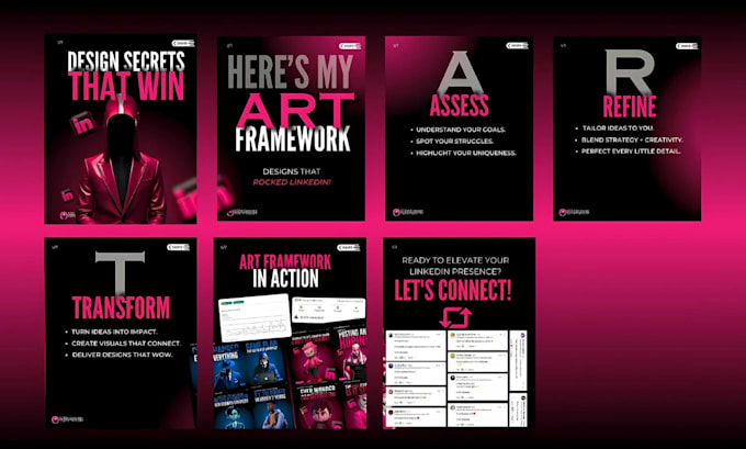 design scroll stopping linkedin and instagram carousel posts