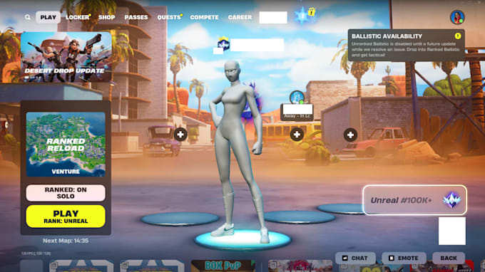get you to unreal in fortnite reload