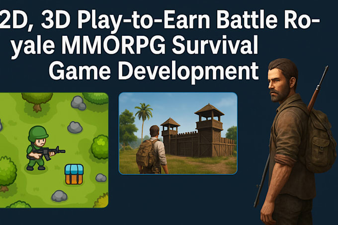 build play to earn battle royale game, mmorpg open world survival shooting game