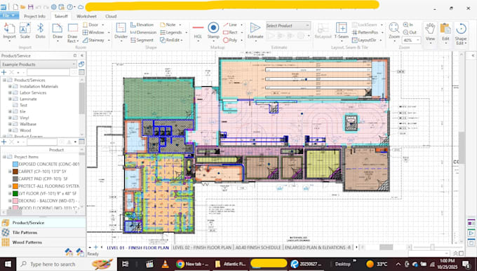 do flooring material takeoff and cost estimation