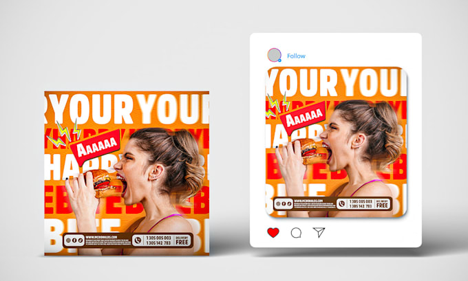 design an attractive burger poster design