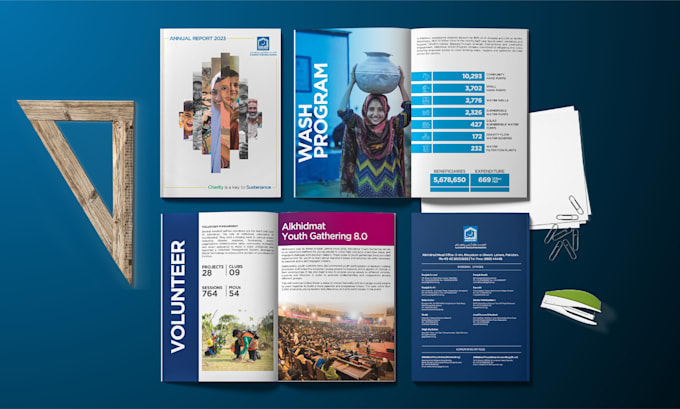 design a professional impact annual report