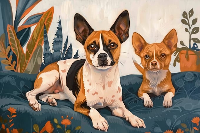 draw your pet portrait in scribble art