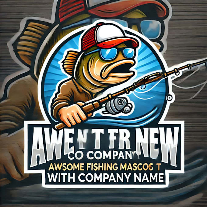 make awesome fishing mascot logo with 1 day delivery