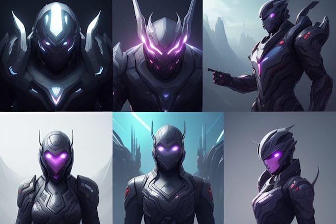 create 100 stunning ai generated images, logo, concept art and more