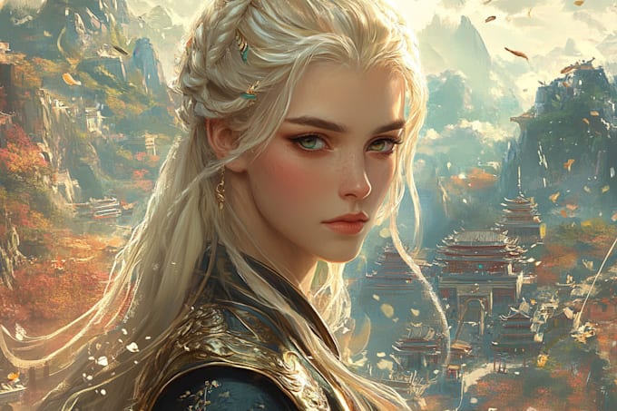 paint semi realistic fantasy art