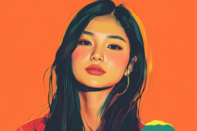draw flat minimalist vector portrait from your photo