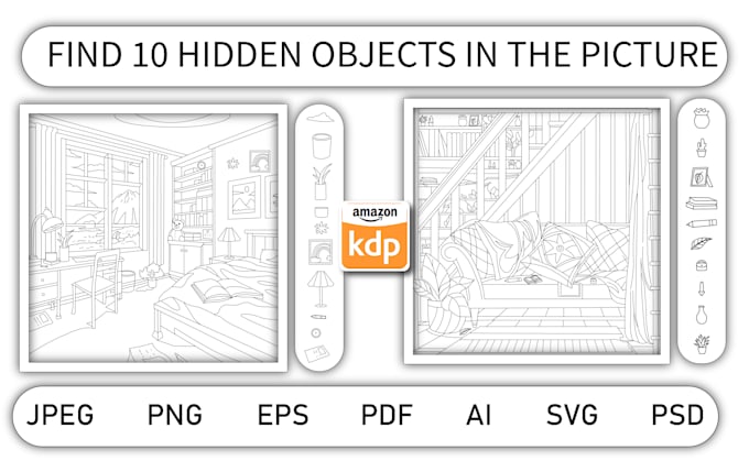 make hidden object pic illustration from your requirement