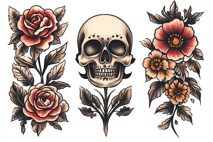 create amazing traditional or old school tattoo style design