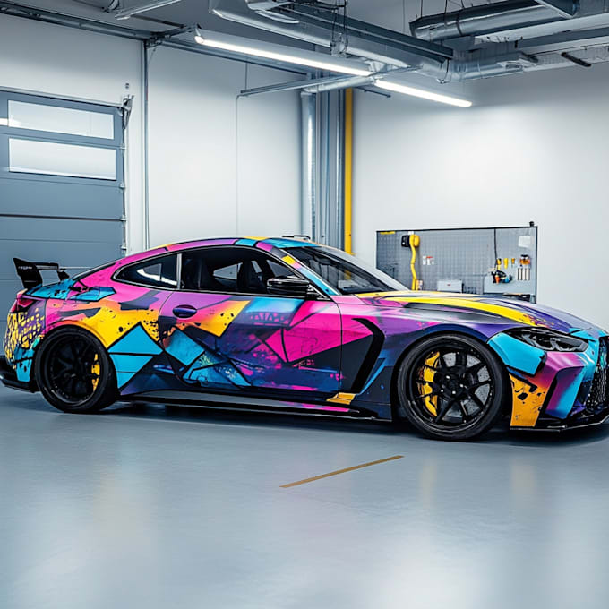attractive car wrap design and vehicle wrap design