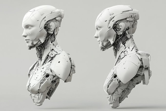 illustrate robots and armored characters