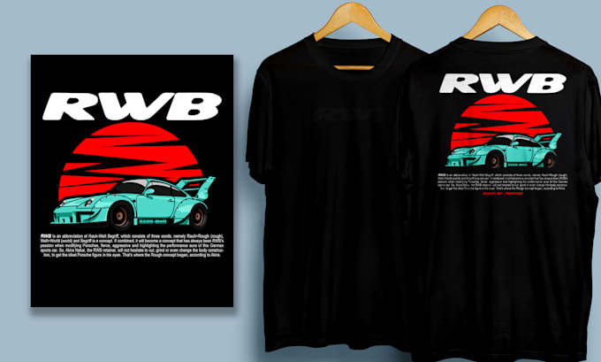 Draw car illustrations for t shirt and merch designs by Redrose_co | Fiverr