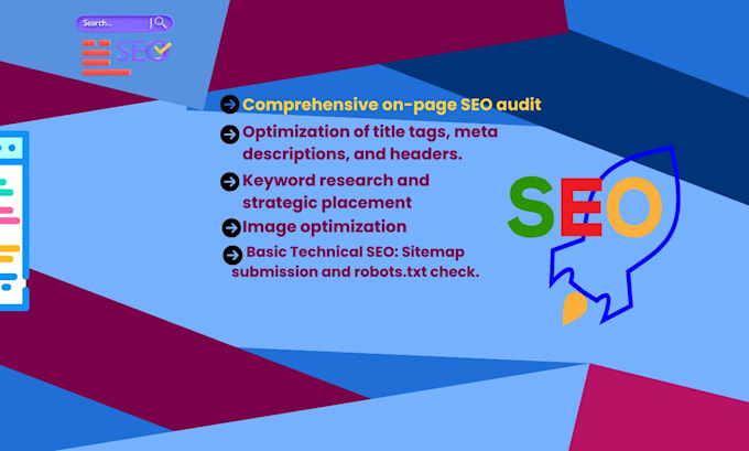do on page SEO optimization so you can improve website performance